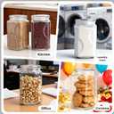 Glass Jars with Lids 78 oz, Airtight Silicone Seal & Non-Slip Design, Large Glass Storage Containers with Lids, Wide-Mouth Storage Containers for Kitchen, Laundry, Pantry & Office