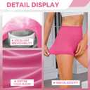 QGGQDD Workout Biker Shorts for Women - 3"/5"/8" High Waisted Tummy Control Spandex Booty Shorts for Gym Yoga Volleyball (Pink)