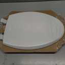 Mayfair Cassel Slow Close Toilet Seat, Easy Clean, Non Slip Premium Wood Seat, Easy Install, Made in USA, Elongated, White