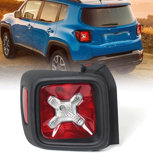 Huray Tail Light for Jeep Renegade 2015-2022 OE Tail Lamp Replacement (Black, Driver Side (Left))