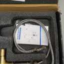 Kitchen Faucet, Brushed Gold Kitchen Faucet with Soap Dispenser and Deck Plate, Faucet for Camper Farmhouse RV Kitchen Sink, Single Handle Stainless Steel Kitchen Sink Faucets with Pull Down Sprayer