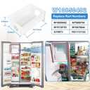 Upgraded W10850492 Refrigerator Ice Bucket Compatible with Whirlpool Kenmore Maytag Amana Ice Maker Replacement Parts W10670844 Ice Container Bin WRS321SDHB00 WRS322FDAM04 WRS321SDHZ05 WRS321SDHZ08