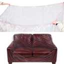 Plastic Loveseat Cover Furniture Cover with Elastic Band, Clear Sofa Cover Protector for Moving and Storage, Waterproof & Dustproof Moving Bags Slipcover 68W x 42D x 42H Inches (Loveseat)