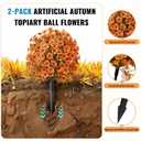 Alupssuc 4Pcs Artificial Fall Ball Flowers for Outdoors, Fake Plants