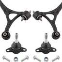 BOXI (Set of 4) Front Lower Suspension Control Arms and Ball Joints Assembly Fit for Volvo XC90 2003 2004 2005 2006 2007 2008 2009 2010 2011 2012 2013 2014 | Replaces K640447 K640446 K500153
