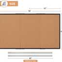 Board2by Extra Large Cork Bulletin Board 96" X 48", Foldable Notice Pin Board for Wall, Black Aluminum Framed 8'x4' Corkboard, Wall Mounted Noticeboard with 36 Push Pins for School, Home & Office