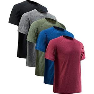 MCPORO Workout Shirts for Men Short Sleeve Quick Dry Athletic Gym Active T Shirt Moisture Wicking, 2XL