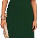 Women's One Shoulder Ruched Formal Bodycon Dress Elegant Sleeveless Stretchy Cocktail Party Dress, (Green, L)