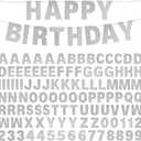DIY Banner Kit with Letters Glitter Banner Letters Customizable Birthday Banners Graduation Banner Custom Party Hanging Banner for Graduation Wedding Party Baby Shower Decoration(Silver)