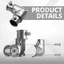 5 Pcs EMT Conduit Fittings Inside Corner Pull Elbow, EMT 90 Degree Metal Conduit Capped Corner Coupling, Combo Head Set Screw, Zinc Die Cast, Silver (1/2 Inch)
