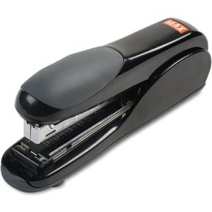 Max HD50DFBK Flat-Clinch Standard Stapler, 30-Sheet Capacity, Black