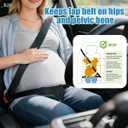 Car Seat Cushion for Pregnant Drivers and Passengers, NHTSA Recommended Prevent The Abdomen from Stress with Strap Adjuster, Memory Foam Seat Cushion for Tailbone Pain Relief, Sciatica & Back Support