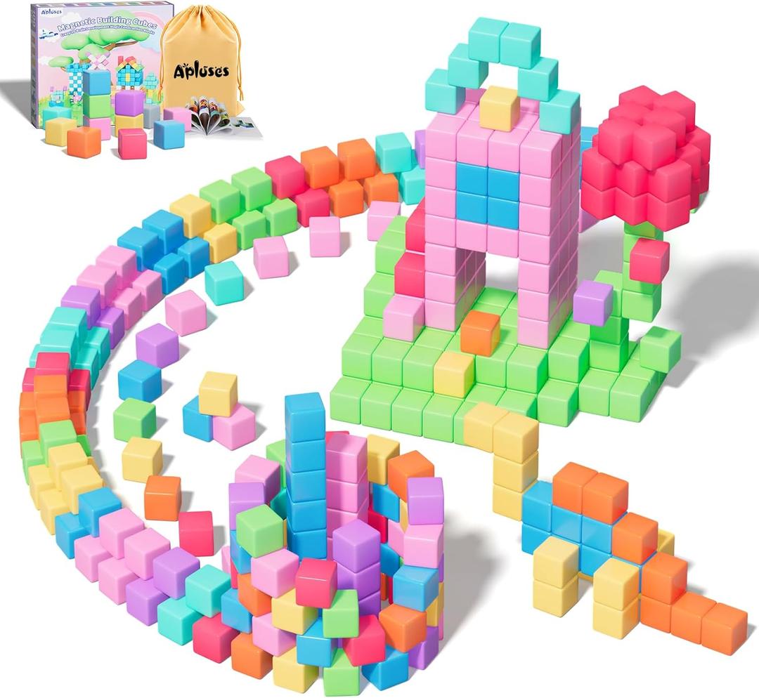 100pcs Magnetic Blocks, Magnetic Cubes for Kids Ages 3-8, STEM Educational Building Toys for Toddlers and Preschoolers, Sensory Autism-Friendly Learning Toys Gift for Boys & Girls 3-5, 4-8 Year Old