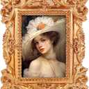 Wallet Size Vintage Picture Frames 2.5x3.5 inches Gold Vintage Picture Frames Antique Photo Frame for Wall Mount, Tabletop, Photo Display, Victorian Home Decor