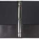 Samsill Professional Presentation 3 Ring Binder, View Binder with Clear Cover Sheet Window, 0.5 Inch Round Rings Hold 100 Sheets 8.5 x 11, Black