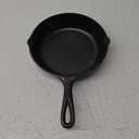 Lodge 8 Inch Cast Iron Pre-Seasoned Skillet  Signature Teardrop Handle - Use in the Oven, on the Stove, on the Grill, or Over a Campfire, Black