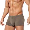 Arjen Kroos Men's Boxer Briefs Sexy Silky Ice Silk Trunks Underwear for Men 1 Pack, Brown, X-Large