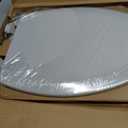 Bemis 1500EC Durable Wood Toilet Seat with Easy Clean Hinges, Made in USA, Elongated, Ice Grey