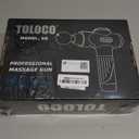 TOLOCO Massage Gun Deep Tissue, Percussion Massage Gun with 10 Replacement Heads, Super Quiet Portable Electric Massager for Athletes, Relax, Black