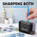 Battery-Operated Electric Pencil Sharpener for Kids, School, Home, Office - for No. 2 Pencils and Colored Pencils
