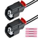 2pcs ABS Wheel Speed Sensor Connector Pigtail Plug Wiring Harness fit for Jeep Chrysler Dodge Ford Chevrolet GMC, Replacement for 645-134, S-1895, 19352068, 3U2Z14S411BXAB, 68065018AA, 5183448AA