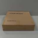 YOUR MOON 100% Pure Merino Wool Queen Size, Australian Organic Natural Wool Blanket, Hypoallergenic Wool Blanket for Bed, Medium Weight(Plaid Brown, 90 * 90)