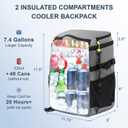 SPARTER Backpack Cooler Insulated Leak Proof 33/49 Cans, 2 Insulated Compartments Thermal Bag, Portable Lightweight Beach Travel Camping Lunch Backpack for Men and Women