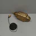 Twinkya Hanging Solar Lights Outdoor Garden Decorative Solar Lantern Waterproof Metal Moroccan Outdoor Decorations for Patio Pathway Yard Porch Backyard Garden Decor (Gold, 1 Pack)