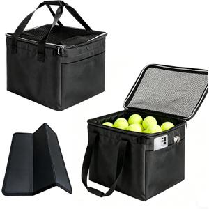 Tennis Ball Bag with Sturdy Bottom, tennis ball,Pickleball, Baseball, Lacrosse & Table Tennis, Teaching, Ball Picking & Organizing (Holds 150 Tennis Balls or 100 Pickleballs)