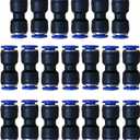12mm OD Pneumatic quick Connector Push to Connect fittings Straight Union/Coupler (Pack of 20)