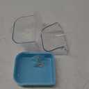 Bird Bath for Cage, Cleaning Pet Supplies Cockatiel Bird Bathtub with Hanging Hooks for Little Bird Parrots Spacious Parakeets Portable Shower for Most Birdcage(Blue)