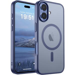 SUPFINE Magnetic for iPhone 17 Case (Compatible with MagSafe)(Military Grade Drop Protection) Translucent Matte Shockproof with Anti-Fingerprint Phone Cover 2025,Lavender Gray