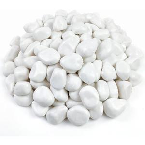 FANTIAN 40 lbs White River Rocks for Landscaping, 1.5-2.5 Inch Decorative Polished Pebbles for Plants, Vase, Terrarium, Aquarium, Stones for Planter, Garden and Yard Paver