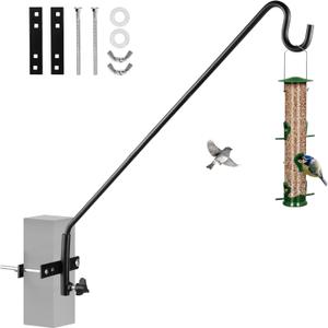 MIXXIDEA Extended Fence Deck Hook Rail Heavy Duty Bird Feeder Hook, Adjustable Plant Bracket for Bird Feeders, Planters, Suet Baskets, Lanterns, Wind Chimes and More