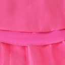 Aoiviss Girls Princess Costume Dresses Pink Princess Dress Up Clothes with Accessories for Halloween Cosplay Carnival Party
