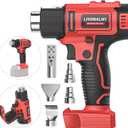 Cordless Heat Gun for Milwaukee 18V Battery, LIVOWALNY 18V 350W Hot Air Gun I: 300572F), II: 5501022F) Dual Temperature Control Battery Powered Heat Gun Kit for Shrink Tubing (No Battery)
