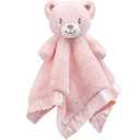 Baby Bear Security Blanket Soft Minky Baby Lovey Animal Plush Blanket Unisex Lovie Gift for Toddler, Boys and Girls, 16 Inch Pink