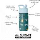 Simple Modern Kids Summit Water Bottle with Straw Lid | 14oz Stainless Steel Cup Insulated Tumbler for Toddlers, School | Dog Days