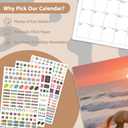 2026 Wall Calendar, Large Monthly Wall Calendar Dogs, Jan 2026 - Dec 2026, 12" x 24" (Opened), Hanging Planning Calendars for Family Home Office Supplies (Horses and Cattle)