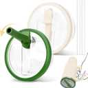 Lid Replacement for Stanley Quencher 30 oz & 20 oz Flip Straw Tumbler, Leak-Proof Lid Fit for Stanley with handle, Spill Proof Replaceble Cover Cap for 30 & 20 oz Stanley Accessories, (Lvory&Green)