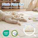 Baby Play Mat for Floor, 1.3" Thick 59x79 Plush Soft Foam Mats for Toddler Kids Crawling, Non-Slip Easy Care Nursery Rug for Playroom Living Room (Ivory)
