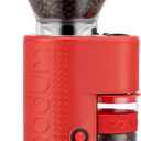 Bodum Bistro Electric Conical Burr Coffee Grinder, Preset Timer, 12 Grind Settings, Red (7.75 oz)