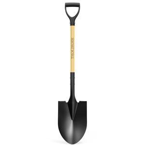 Shovel for Digging,Round Shovel, Garden Tool with D-Handle, 41 Inches in Overall Length, Wooden Handel Garden Shovel,Beach Shovel, Car Snow Shovel