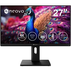 AG Neovo EM2751 4K Monitor 27 Inch, USB-C with 65W Power Delivery, 3840 x 2160 UHD, IPS, 100% sRGB, Height Adjustable, Pivot, Dual HDMI 2.1, DisplayPort 1.4