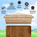 Geetery 4 Pcs 4 x 4 Wood Newel Post Cap Fence Post Cap for Fence Topper Top Resistant Decking Caps for Outdoor Fences, Mailboxes and Decks (Cedar Wood)