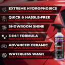 SHINE ARMOR Fortify Quick Coat: 3-in-1 Complete Detailing Spray - Car Wax, Waterless Wash and Ceramic Coating - Paint Protection for Cars, Trucks, Bikes and SUVs, Made in USA, 16floz