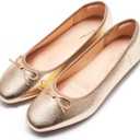 Women's Round Toe Ballet Flats Comfortable Bow Dressy Flats Shoes for Women, 7.5