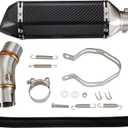 Motorcycle Muffler Mid Pipe, Muffler Adapter Connect Pipe Compatible with Kawasaki Ninja 400 Z400 2018 2019 2020 2021 2022 2023 Ninja 500 2024