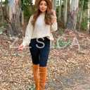 ZESICA Women's Turtleneck Batwing Sleeve Loose Oversized Chunky Knitted Pullover Sweater Jumper Tops (Beige, M)