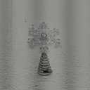 Mini Iridescent Snowflake Tree Topper - 2.5 x 4.25 inch, Silver